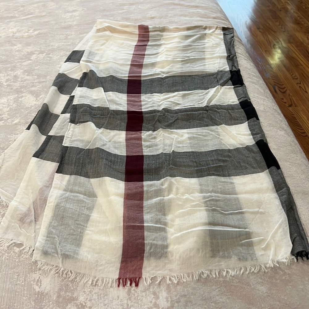 Burberry Giant Check Gauze Scarf